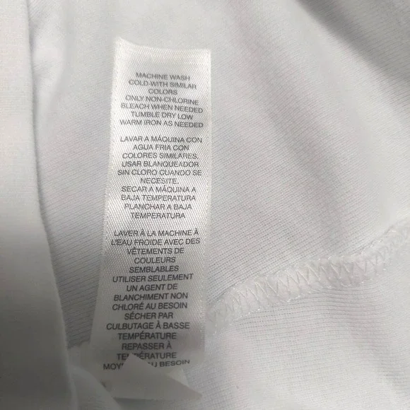 Chico's Womens 2 (US12) White Pullover Tee Top Short Sleeves Round Neck Cotton - Picture 7 of 7